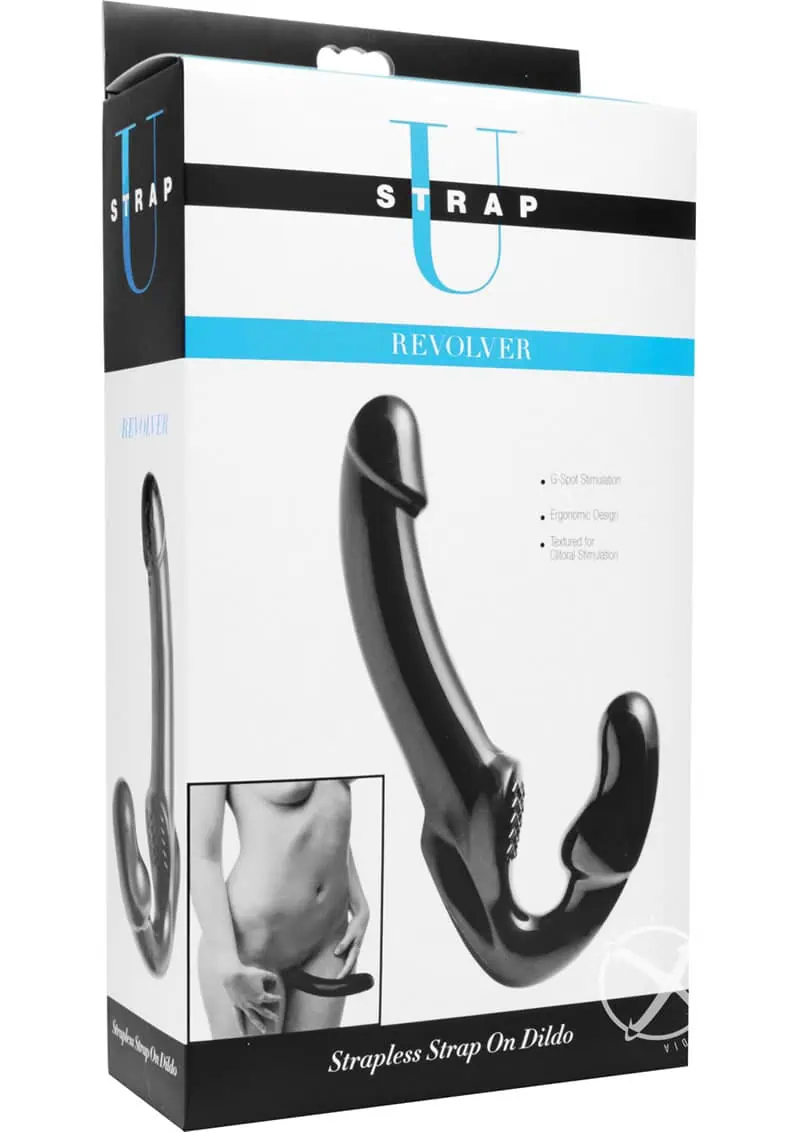 Revolver Strapless Strap on G Spot Dildo - Black - Image 5