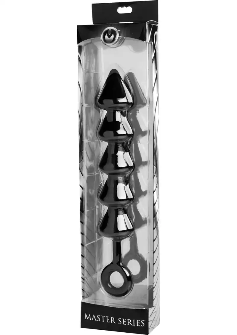 Master Series Spades Anal Beads XL - Black - Image 3