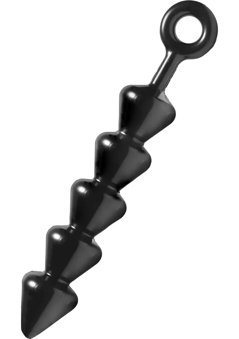 Master Series Spades Anal Beads XL - Black - Image 4