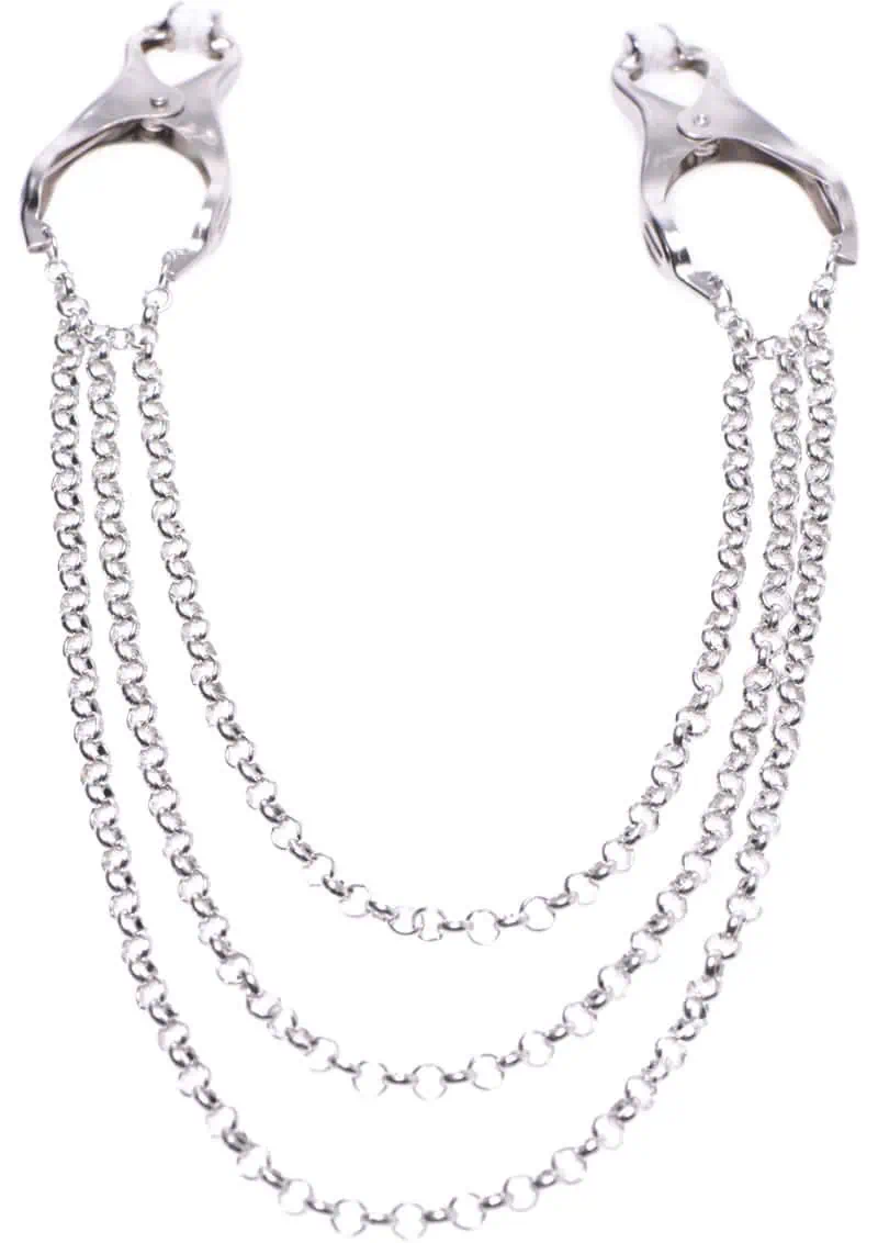 Master Series Affix Triple Chain Nipple Clamps - Image 3
