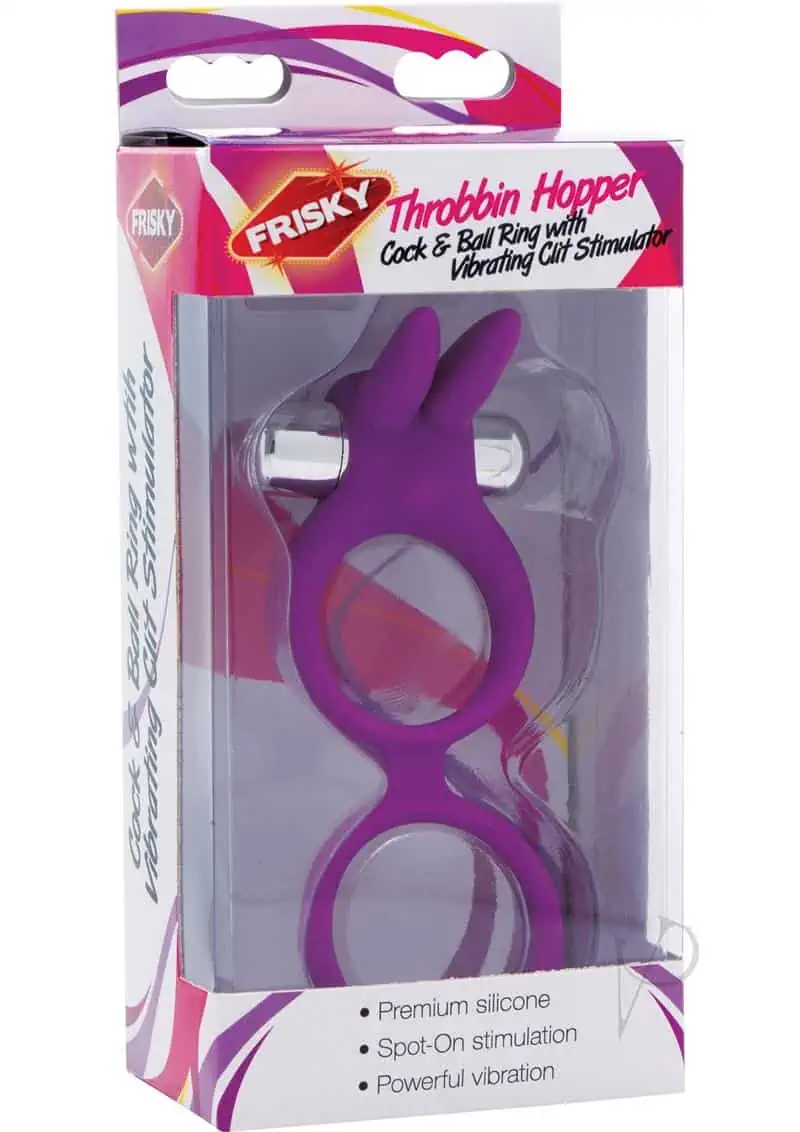 Frisky Throbbing Hopper Cock And Ball Ring With Vibrating Clit Stimulation Silicone Purple - Featured Image
