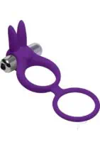 Frisky Throbbing Hopper Cock And Ball Ring With Vibrating Clit Stimulation Silicone Purple - Image 2