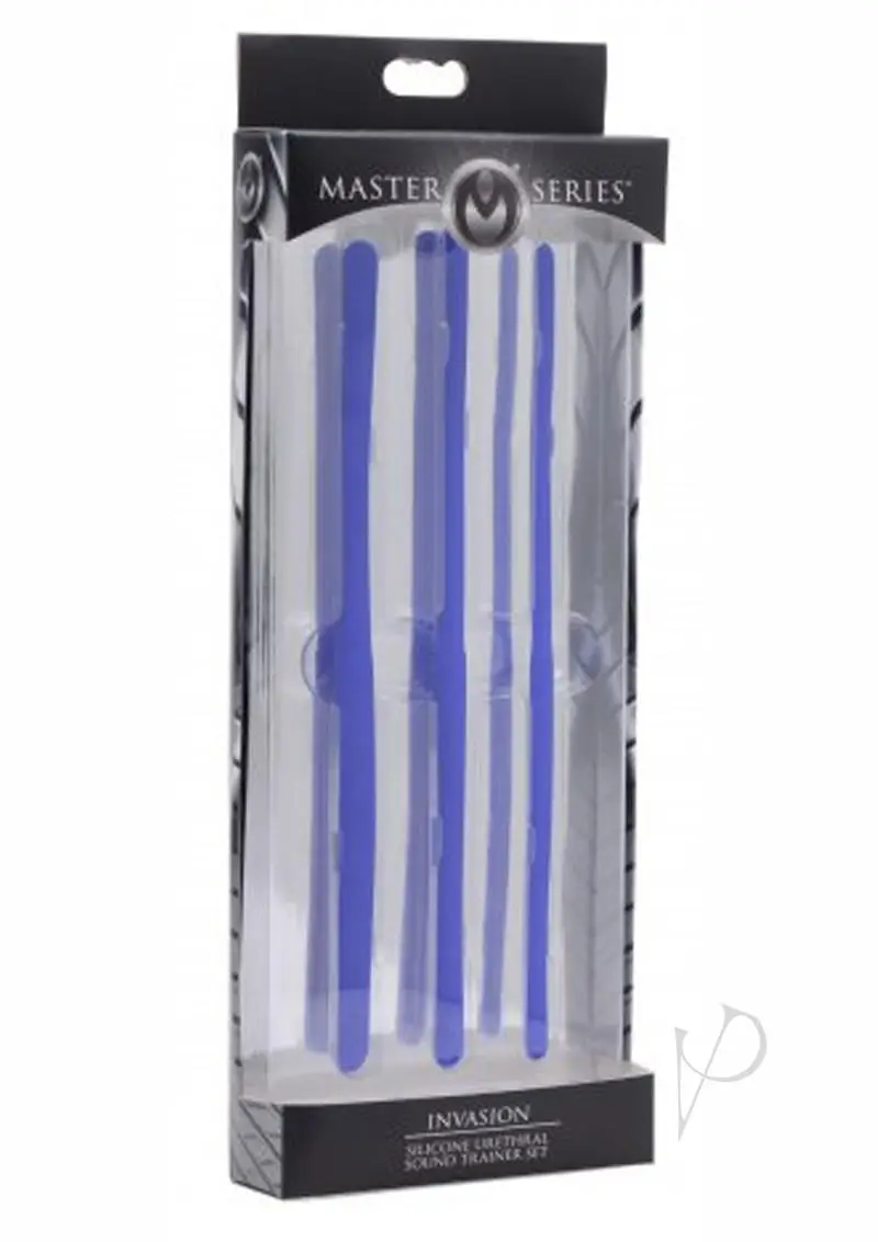 Master Series Invasion Silicone Urethral Sound Trainer Set - Blue Set of 3 - Image 4