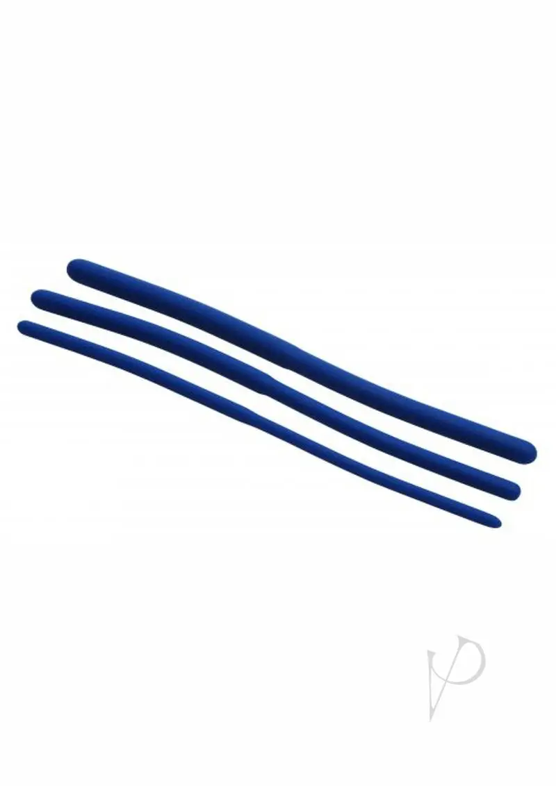 Master Series Invasion Silicone Urethral Sound Trainer Set - Blue Set of 3 - Image 5