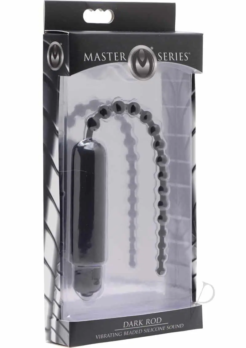 Master Series Dark Rod Vibrating Beaded Silicone Sound - Image 5