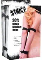 Strict Bondage Rope 30 ft - Black - Image 4