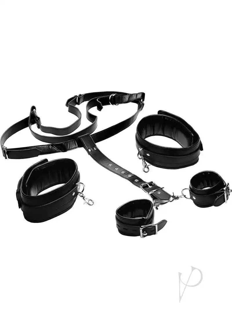 Strict Thigh Sling With Wrist Cuffs Black - Image 2