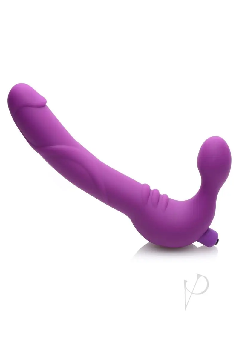 Strap U Royal Revolver Vibrating Strapless Silicone Strap On Dildo - Image 2