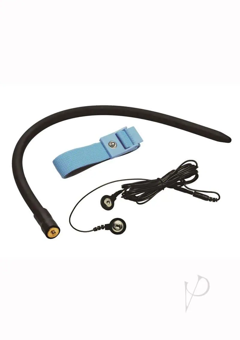 Zeus Electrosex Amplifier Cock and Ball Strap with Silicone Penis eStim - Black - Image 2