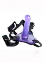 Strap U Comfort Ride Strap On Harness With Dildo Purple 7 Inches - Image 2