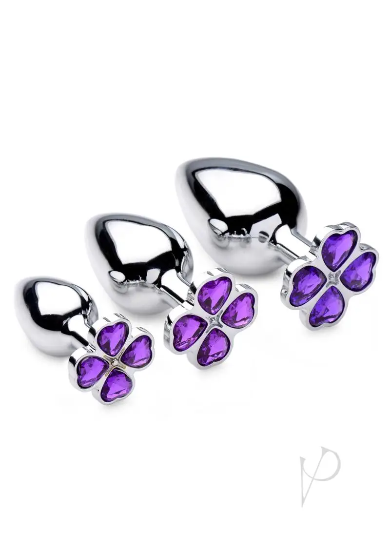 BootySparks Violet Flower Gem Anal Plug Set - Image 2