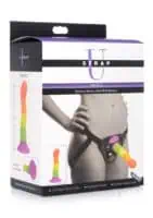 Strap U Proud Rainbow Dildo W/harness - Image 5