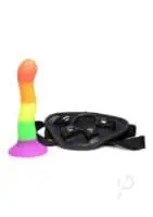 Strap U Proud Rainbow Dildo W/harness - Image 6