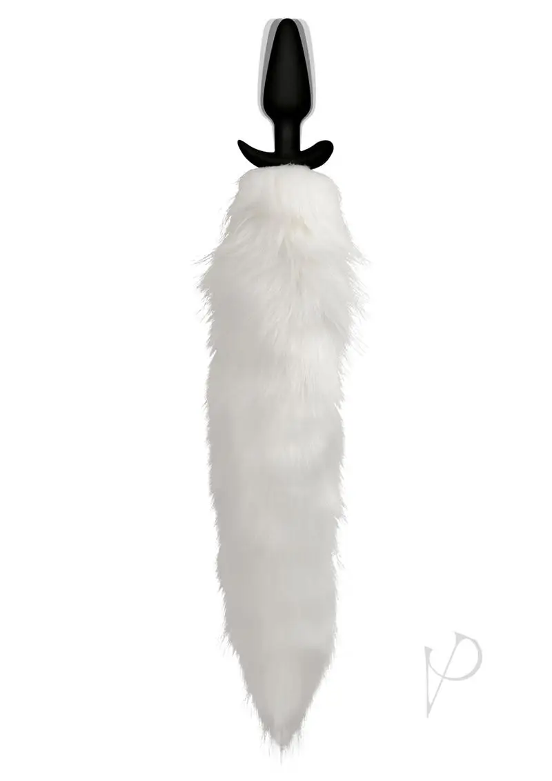Tailz Vibe White Fox Tail Slender Plug - Image 2