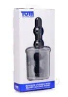 Tom Of Finland Rose Bud Cylinder w/ Beaded Silicone Insert - Black - Image 1