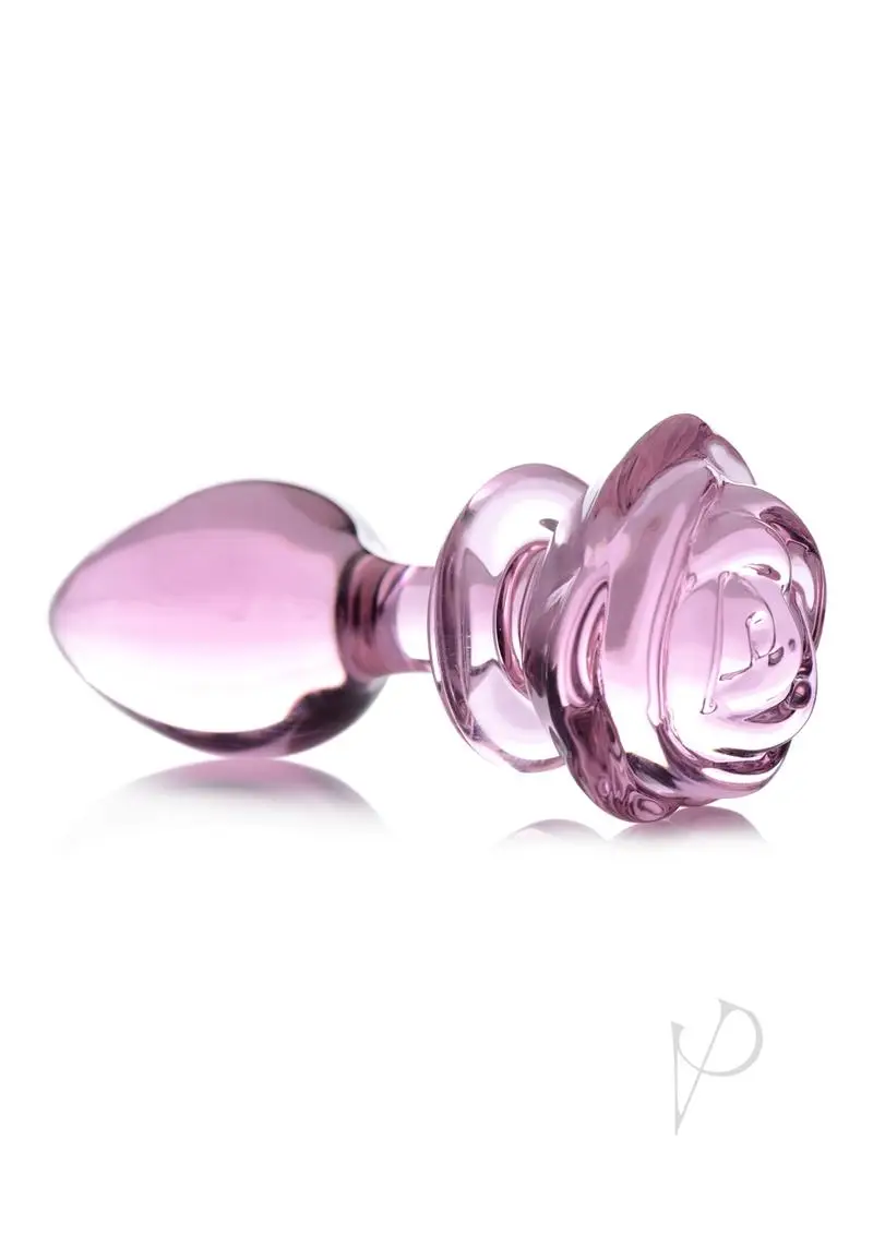 Booty Sparks Pink Rose Glass Plug Lg - Image 2