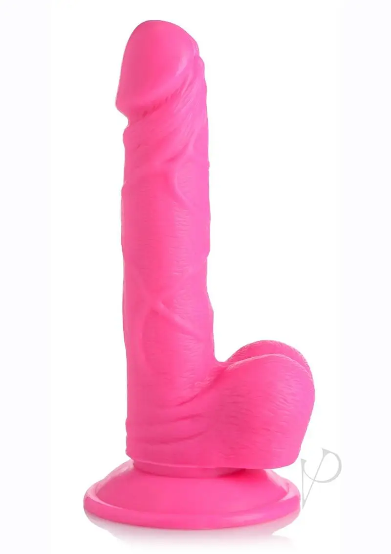 Pop Peckers Dildo W/balls 6.5 Pink - Image 2