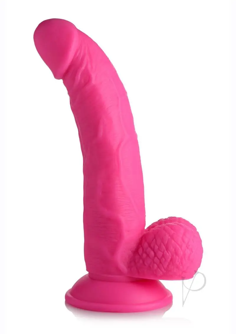 Pop Peckers Dildo W/balls 7.5 Pink - Image 2
