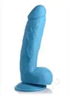 Pop Peckers Dildo W/balls 8.25 Blue - Image 2