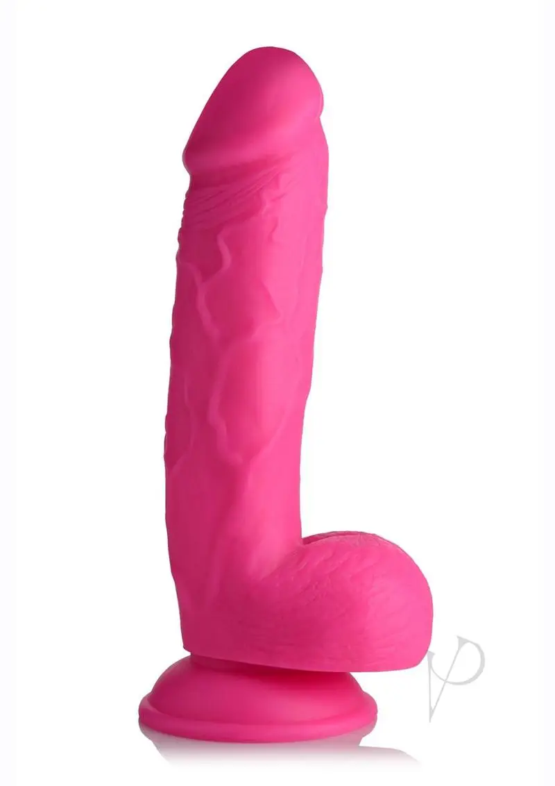Pop Peckers Dildo W/balls 8.25 Pink - Image 2