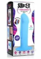 Squeeze It Vibe Phallic Dildo Blue - Image 1
