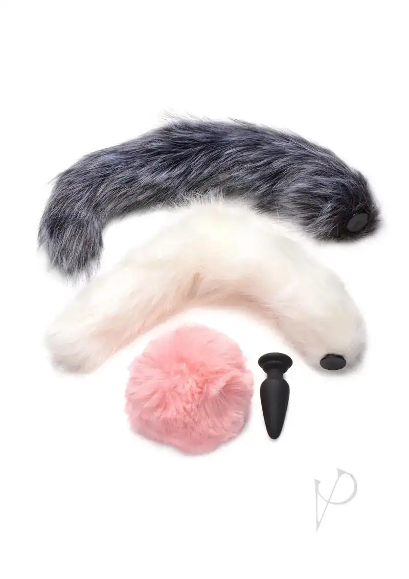 Tailz Silicone Anal Plug and 3 Tails Set - Image 2