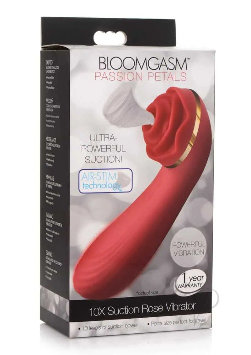 Inmi Bloomgasm Passion Petals 10X Silicone Suction Rose Vibrator - Red - Image 5
