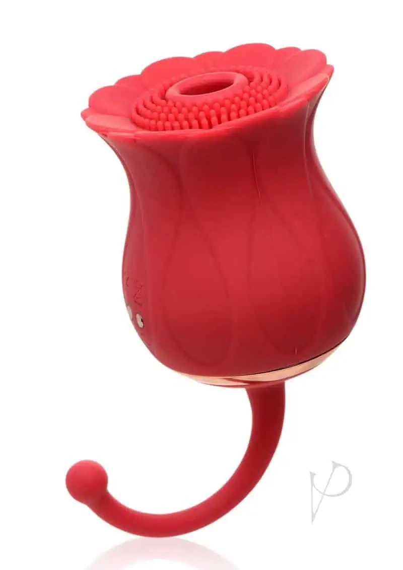 Inmi Bloomgasm Royalty Rose Textured Suction Clit Stimulator - Red - Image 6