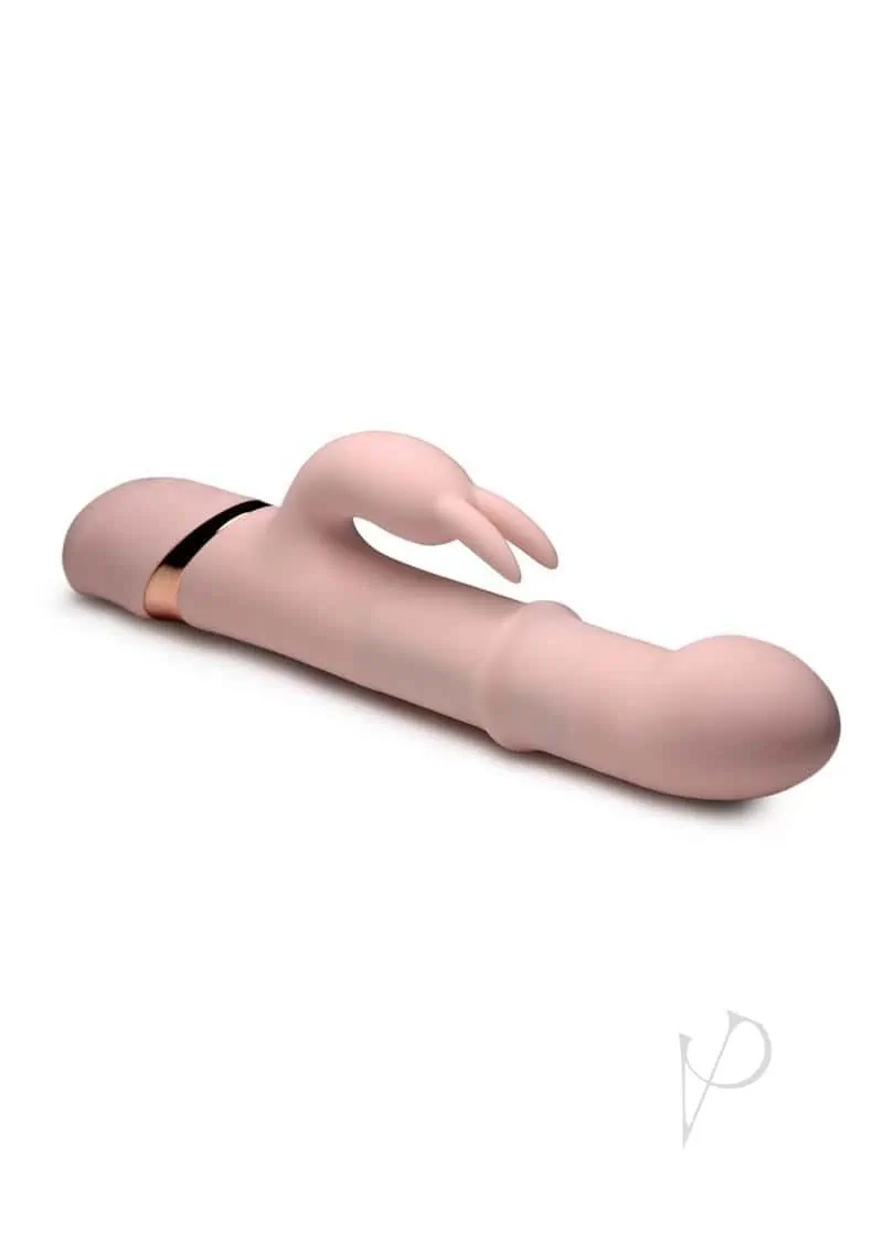 Inmi Sliding Ring Silicone Rabbit Vibrator - Pink - Image 2
