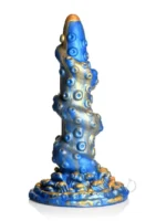 Creature Cocks Kraken Silicone Dildo - Blue/Gold - Image 2