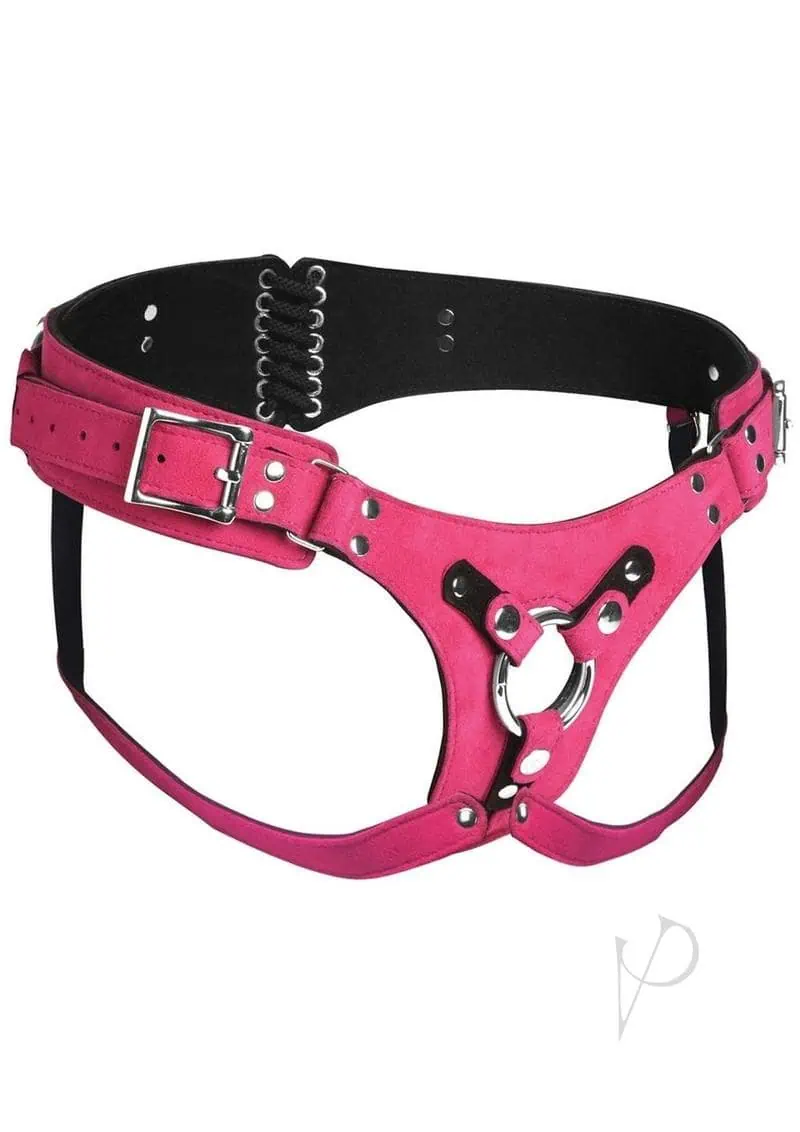 Strap U Bodice Dx Corset Harness Pink - Image 2