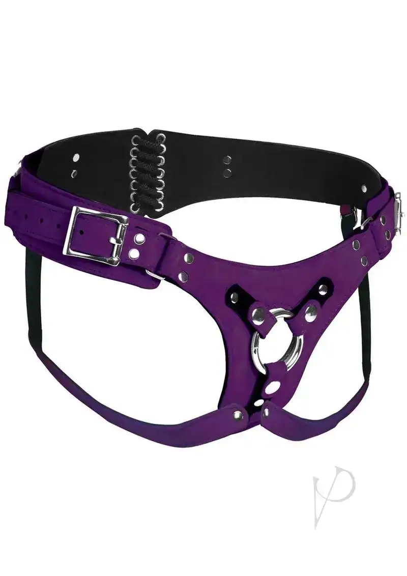 Strap U Bodice Dx Corset Harness Purple - Image 2