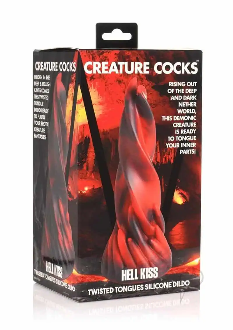 Creature Cocks Hell Kiss Twisted Tongues Silicone Dildo - Image 5