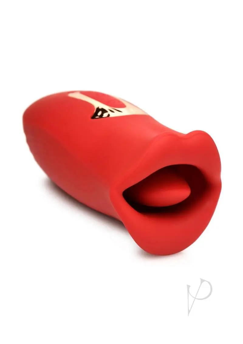 Shegasm Lickgasm Kiss + Tell Silicone Kissing & Vibrating Clitoral Stimulator - Red - Image 2