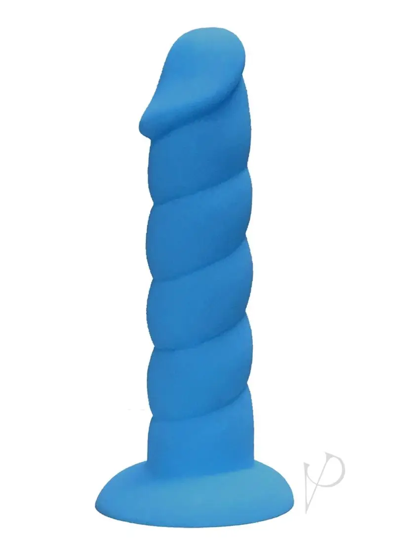 Rock Candy Suga Daddy 7 Dildo Non Vibrating suction Cup Base Blue - Image 2