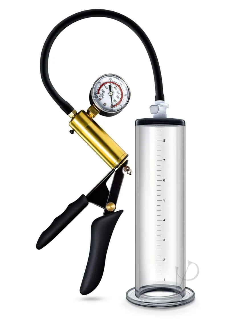 Blush Performance VX6 Vacuum Penis Pump w/Brass Pistol & Pressure Gauge - Clear - Image 6