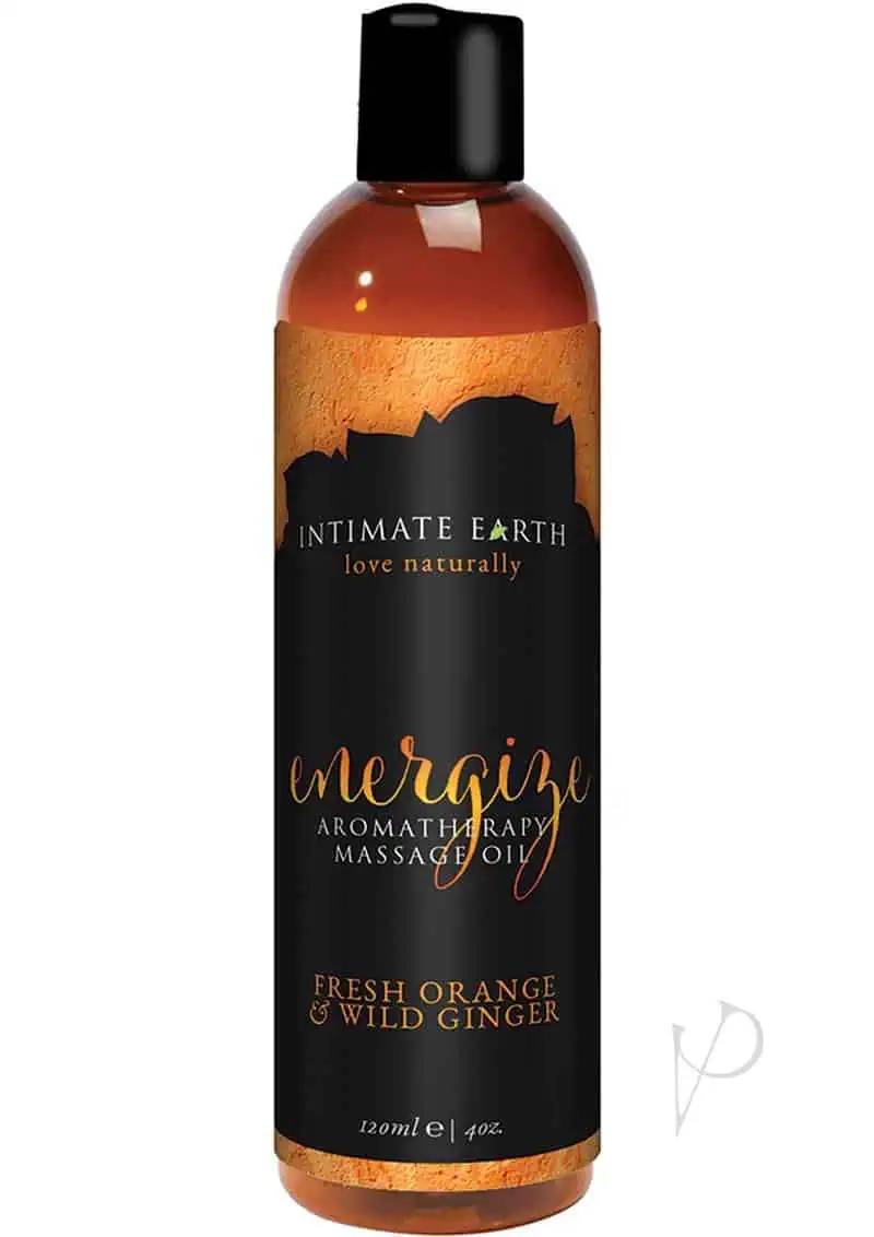 Intimate Earth Energizing Massage Oil - 120 ml Orange & Ginger - Image 3