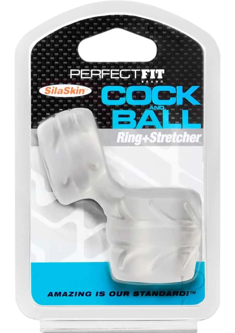 Perfect Fit SilaSkin Cock & Ball Ring - Clear - Image 4