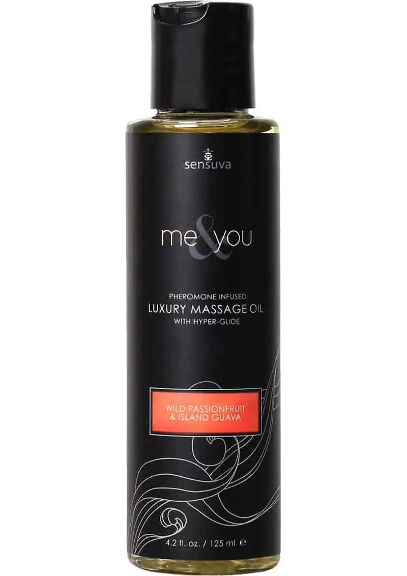 Sensuva Me & You Massage Oil - 4.2 oz Passion Fruit Guava - Image 3