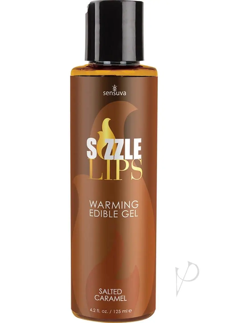 Sensuva Sizzle Lips Warming Gel - 4.2 oz Salted Caramel - Image 3