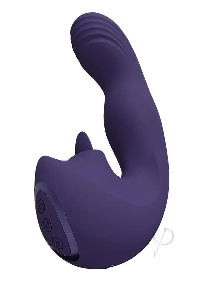Shots Yuki Dual Action G-Spot Vibrator w/Massaging Beads - Purple - Image 6
