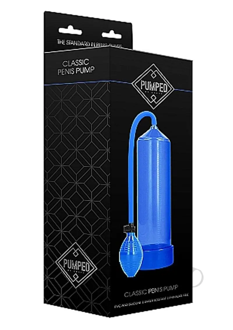 Shots Pumped Classic Penis Pump - Blue - Image 3