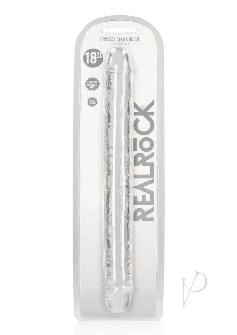 Realrock Crystal Clear Double Dong 18