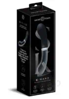 Secret Kisses Glass G Rechargeable Silicone Wand - Black/Clear - Image 1
