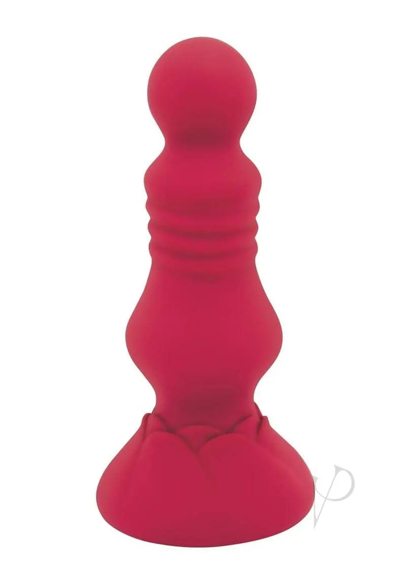 SK Remote Vibe Floret Buttplug - Red - Image 2
