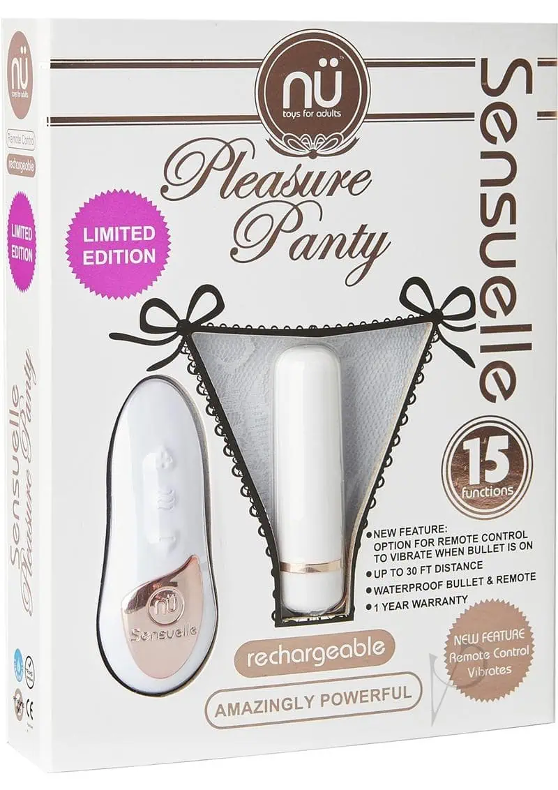 Sensuelle Pleasure Panty Bullet w/Remote Control - 15 Function White - Image 3