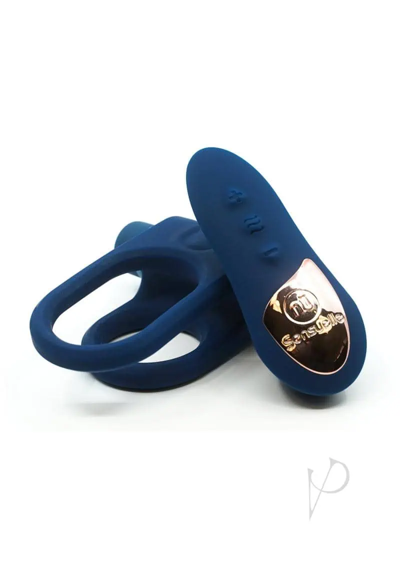 Sensuelle Silicone Remote Control XLR8 Turbo Boost Bullet Ring - Navy - Image 4