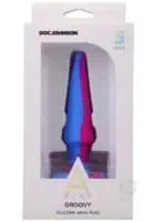 A-Play Groovy Silicone Anal Plug 5 inch - Magenta/Fuchsia - Image 1
