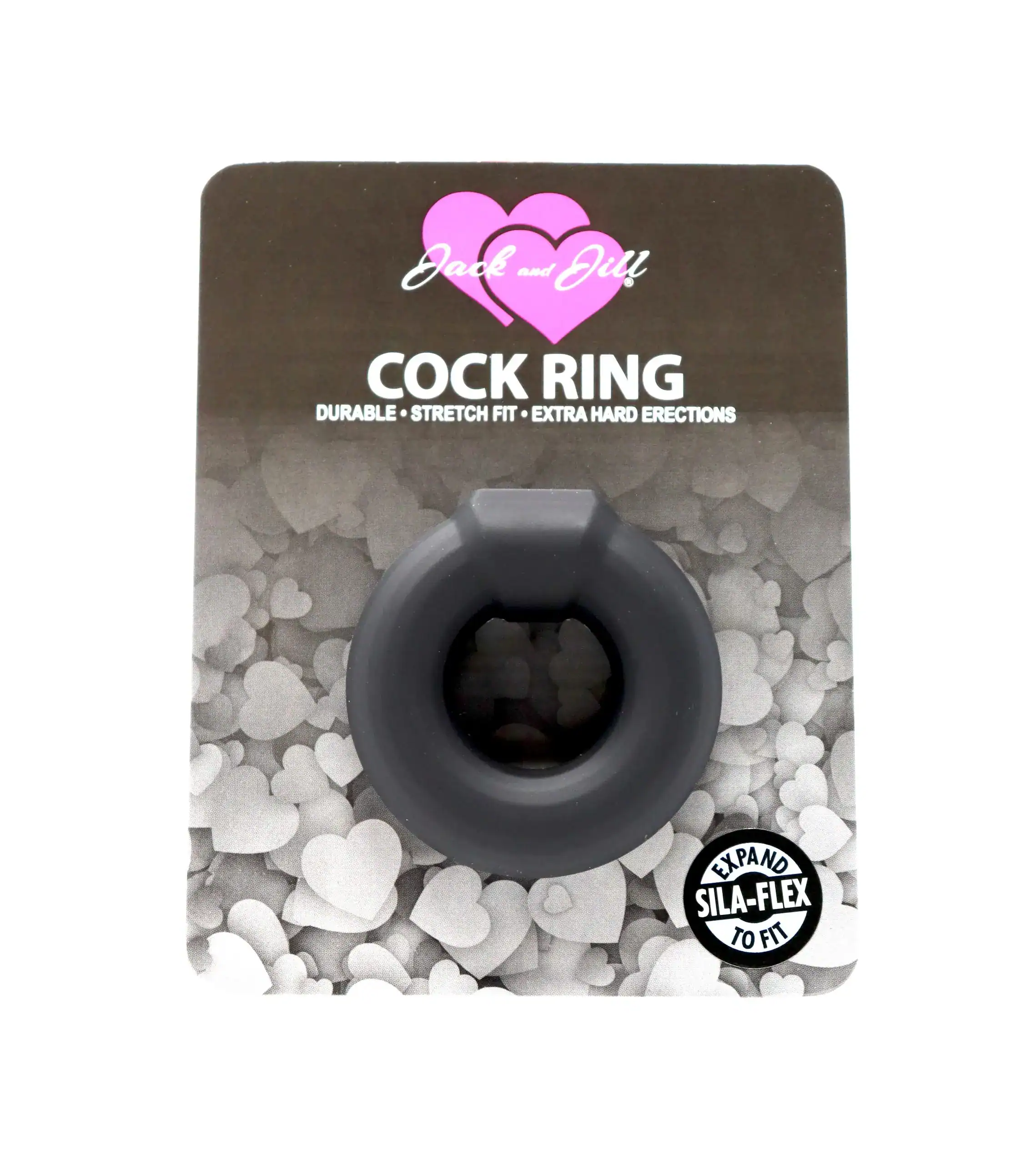 Jack and Jill Silicone Mega Ring Black - Image 2