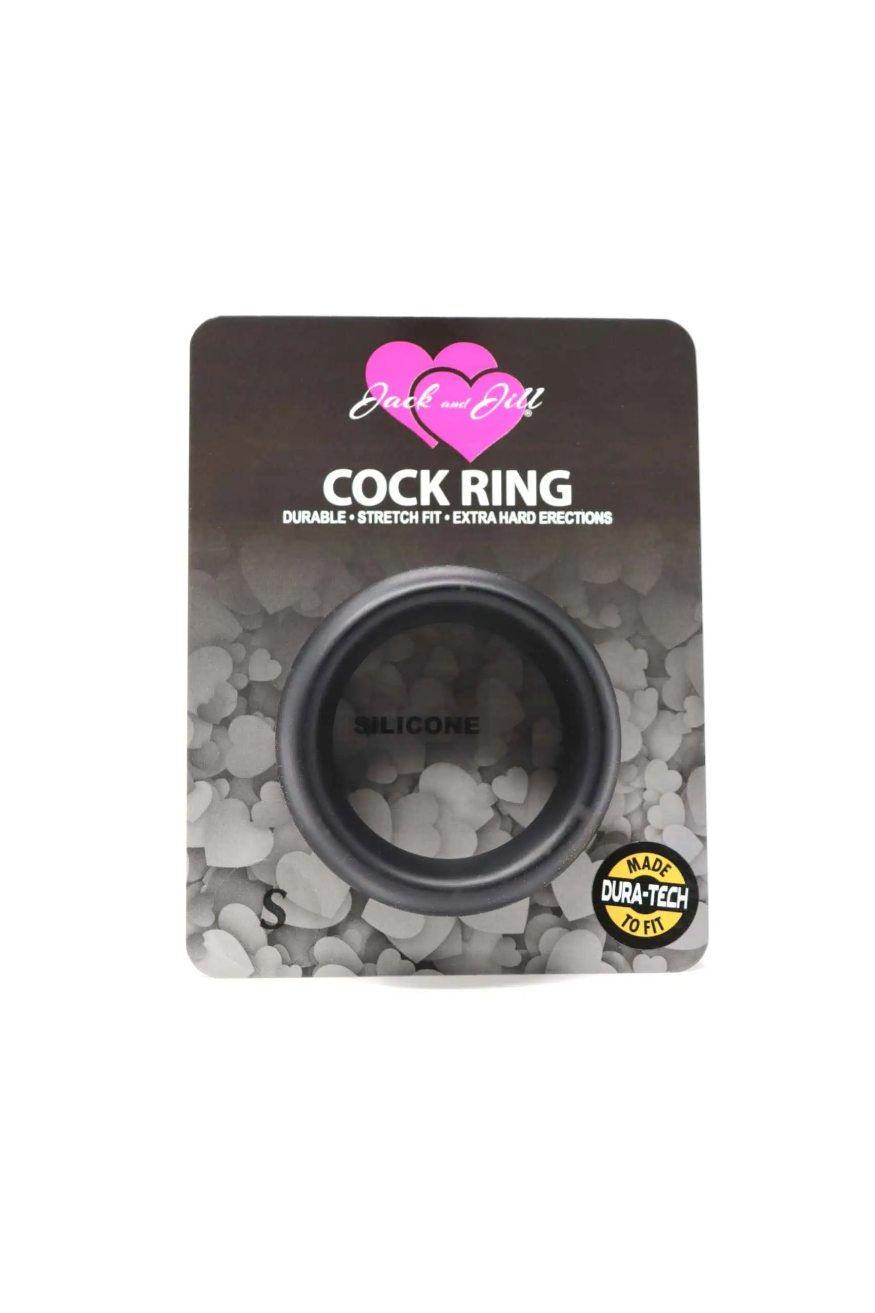 Jack and Jill Silicone Black CRing, Small (13/4